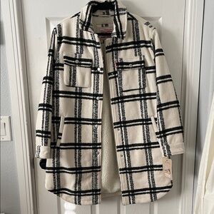 Levi's Black and White Checkered Jacket